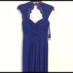 Royal blue maxi evening dress. Size 2P